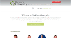 Desktop Screenshot of blackburnosteopathy.com.au