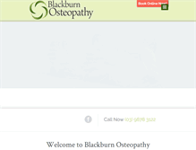 Tablet Screenshot of blackburnosteopathy.com.au